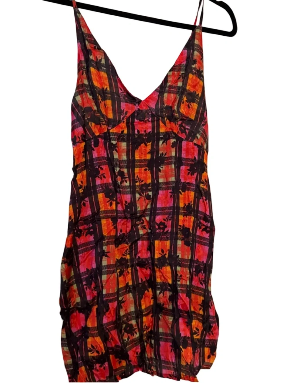Free‎ People/UO Jerra Maxi 2 in one Shirtdress Plaid-Small